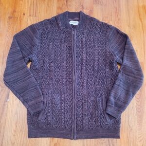 LaVane Textured Cable Knit  Sweater Men - Large